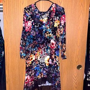 Floral Cowl/Neck Tunic Top